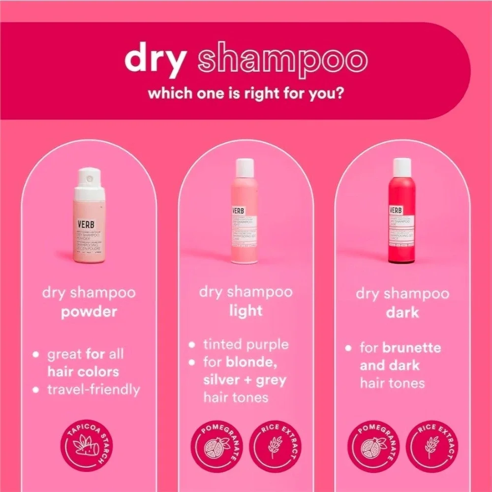 Lot of 2 Verb Dry‎ Shampoo Powder 2oz Gentle Cleanse Light Volume New Sealed